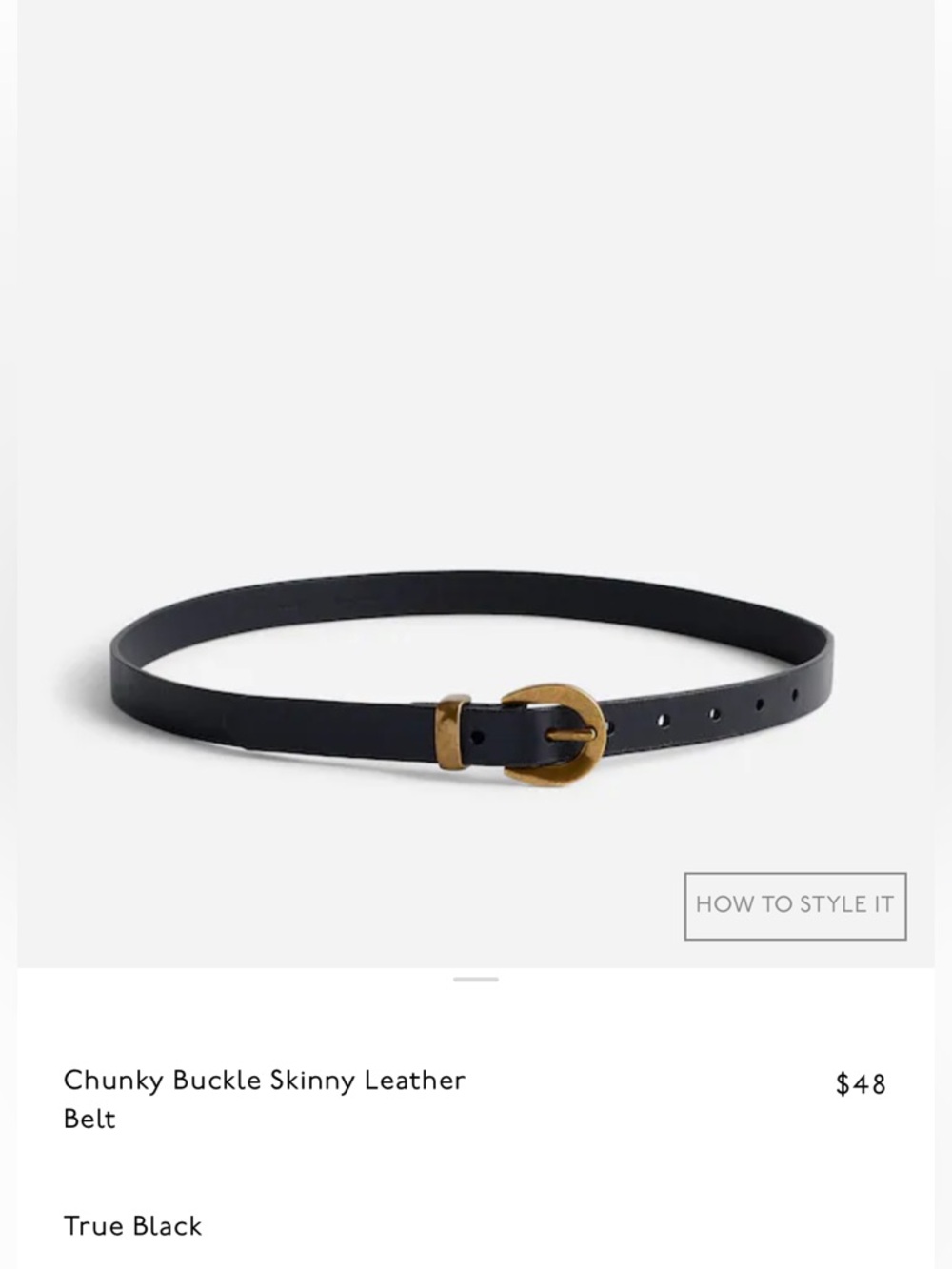 Madewell Chunky Buckle Skinny Belt